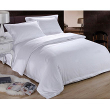 100 cotton pure white hotel use good hand feeling bed cover set